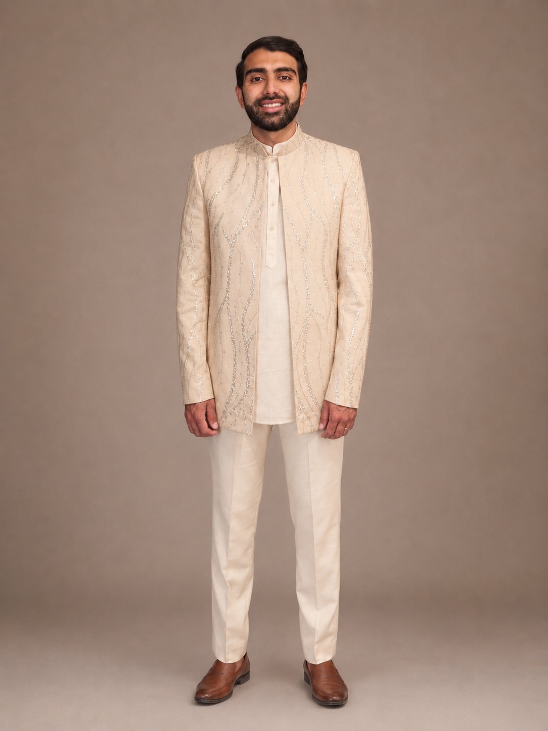 Ivory Sequins Jacket