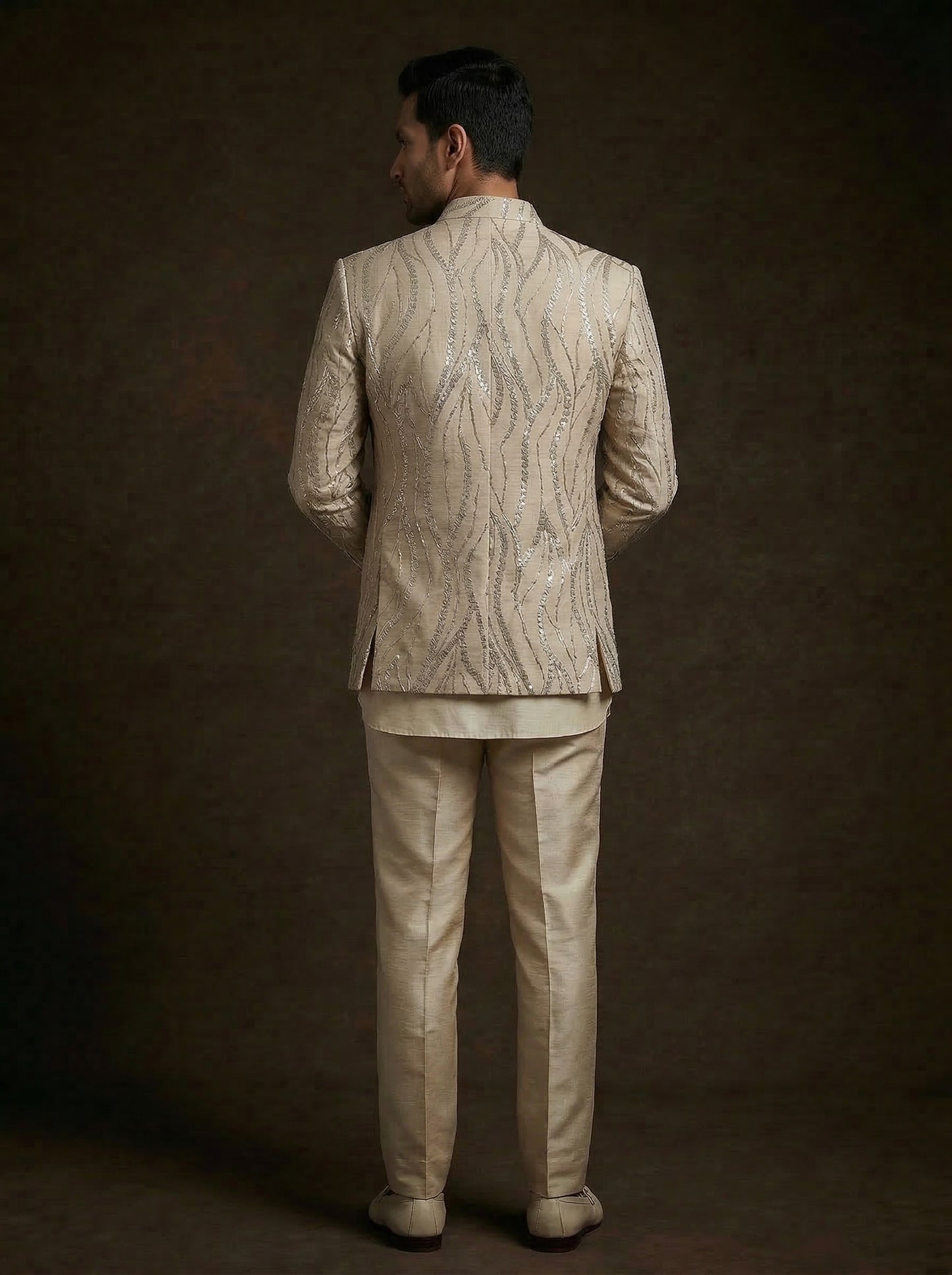 Ivory Sequins Jacket