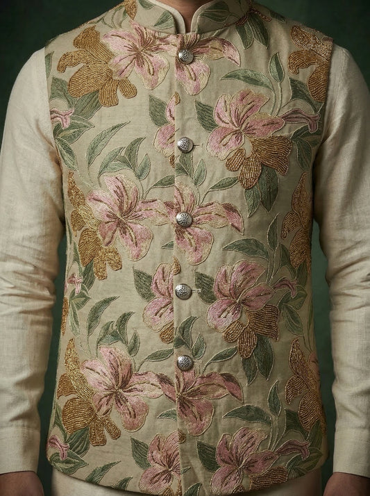 Velvet Green Waistcoat