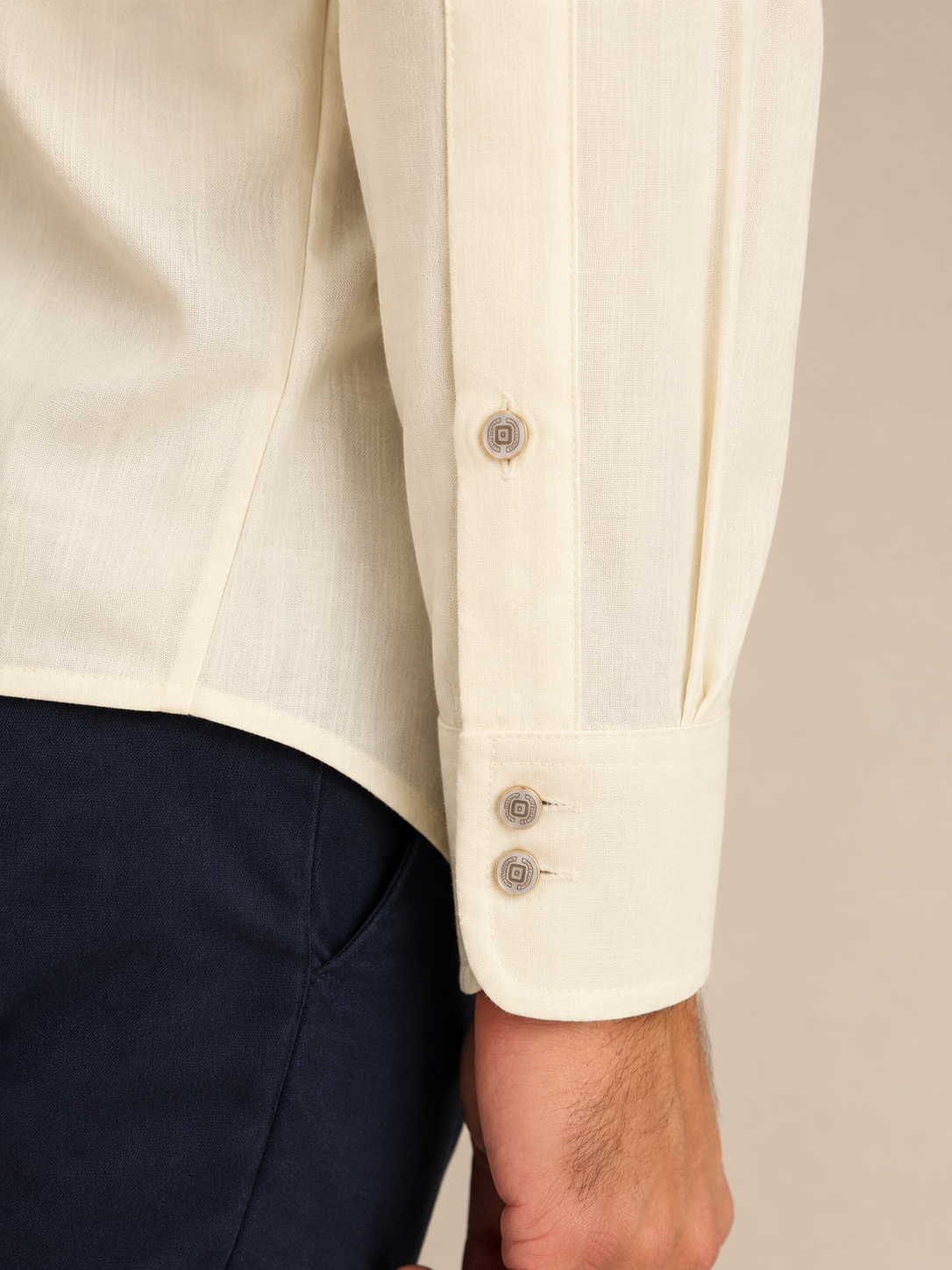 Cream Kurta Shirt