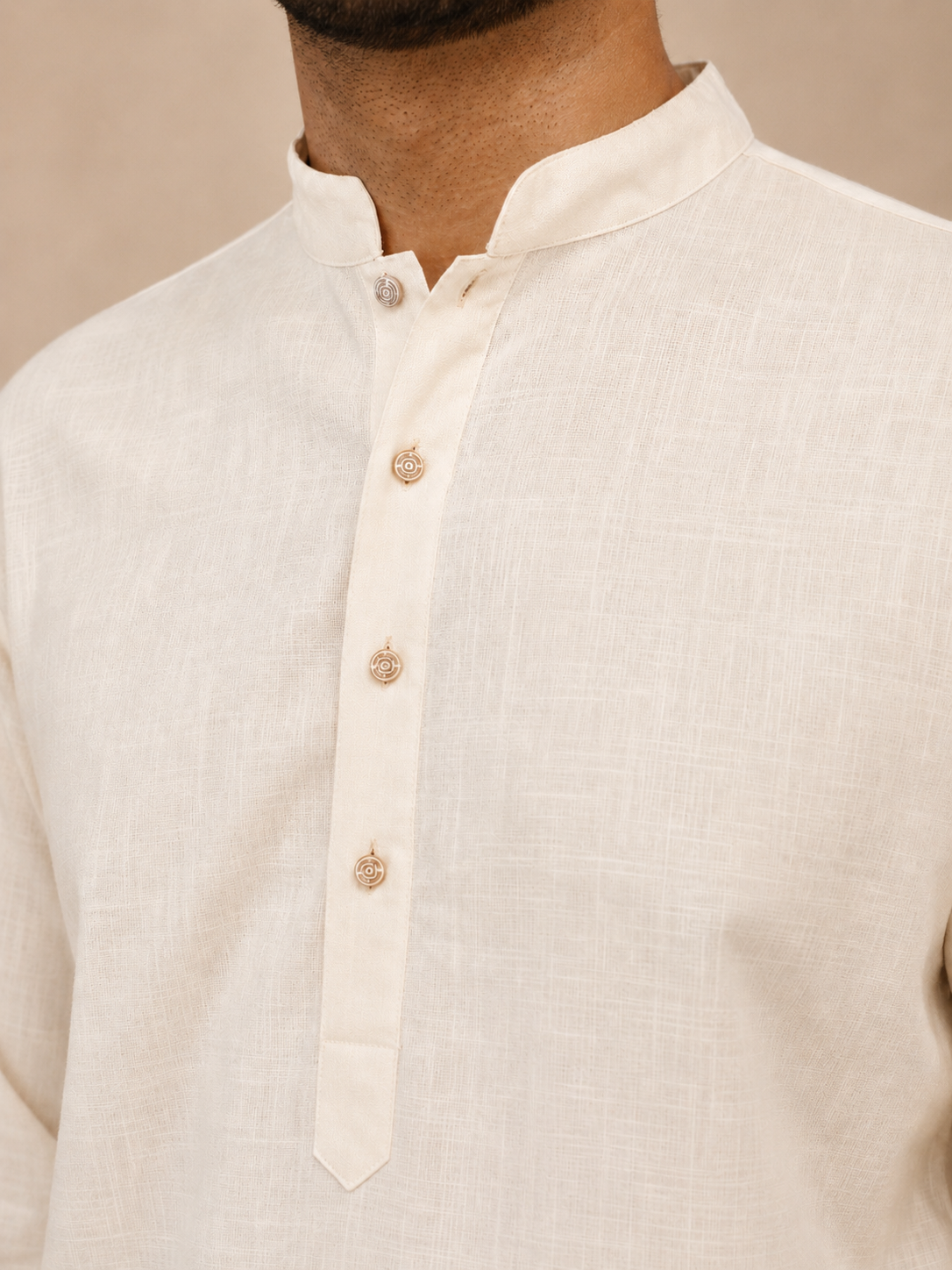 Cream Kurta Shirt