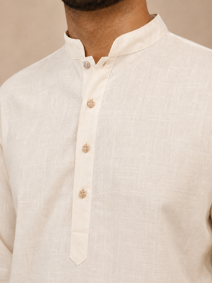 Cream Kurta Shirt