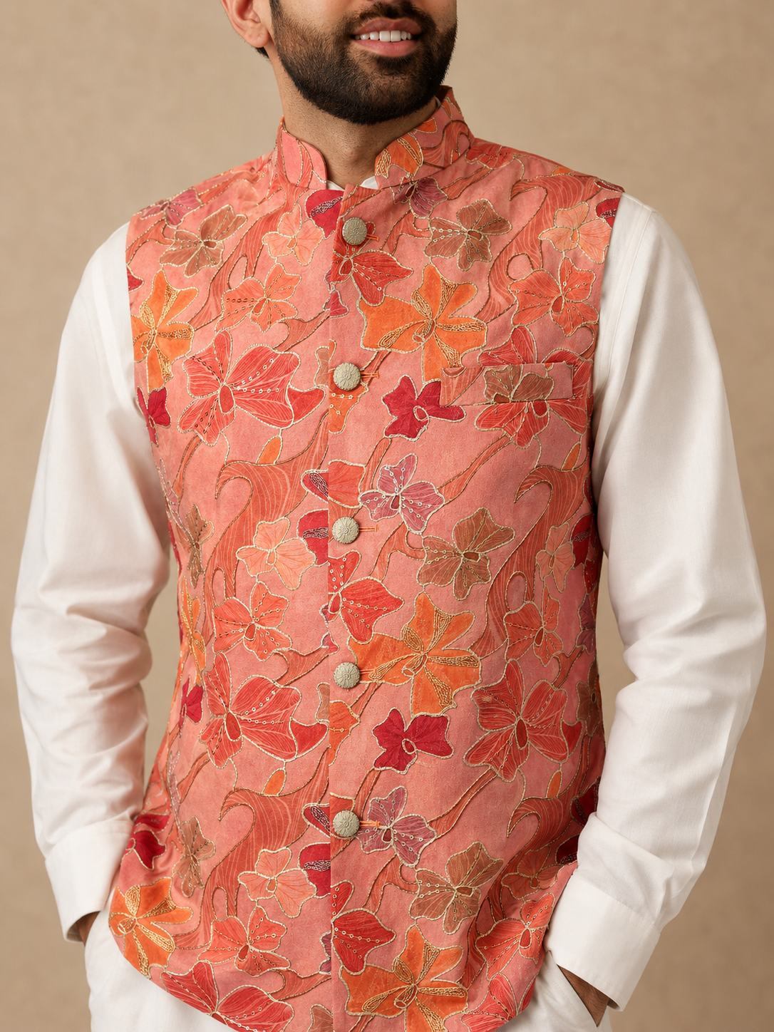 Amber Orange Waistcoat