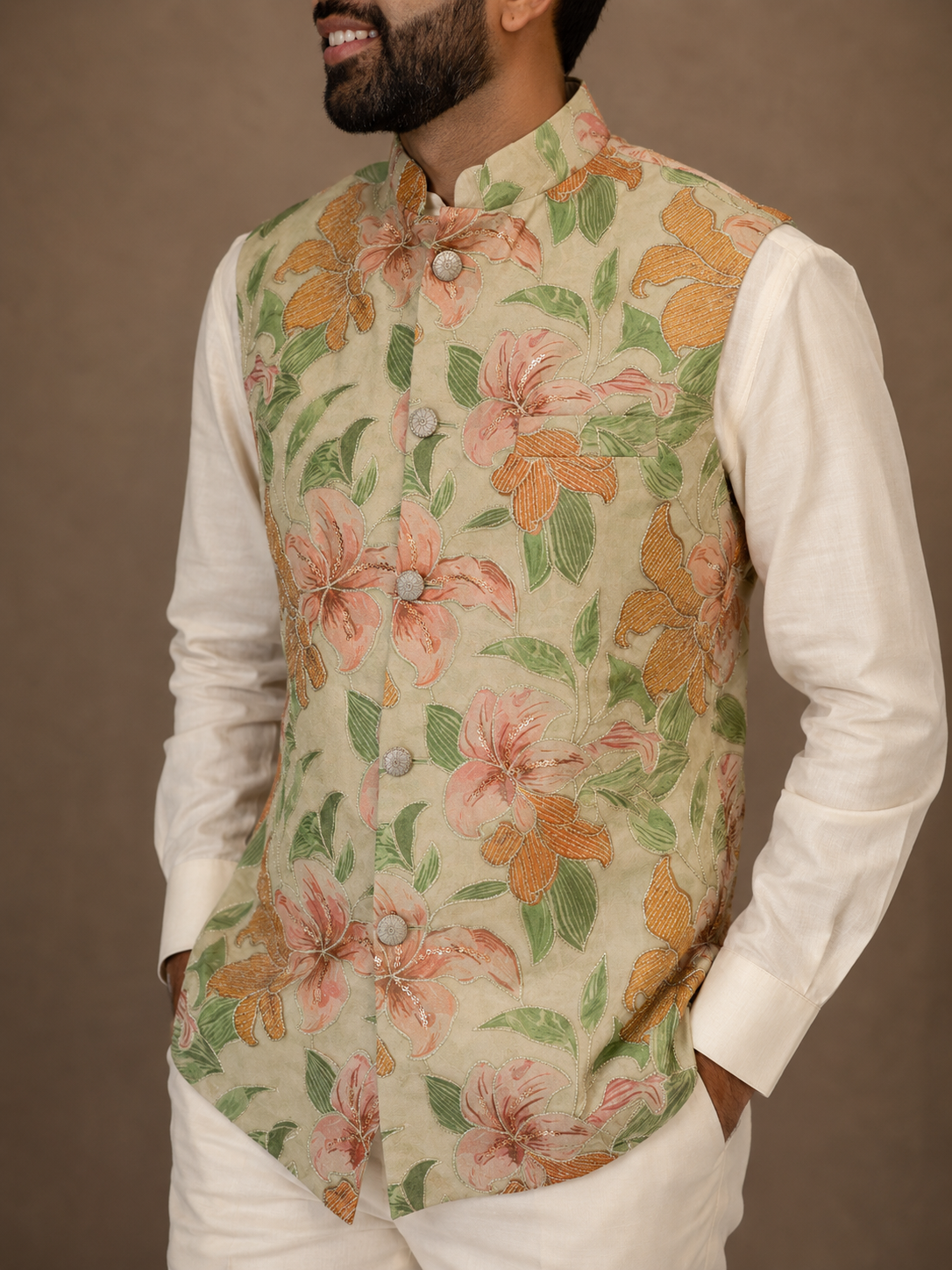 Velvet Green Waistcoat