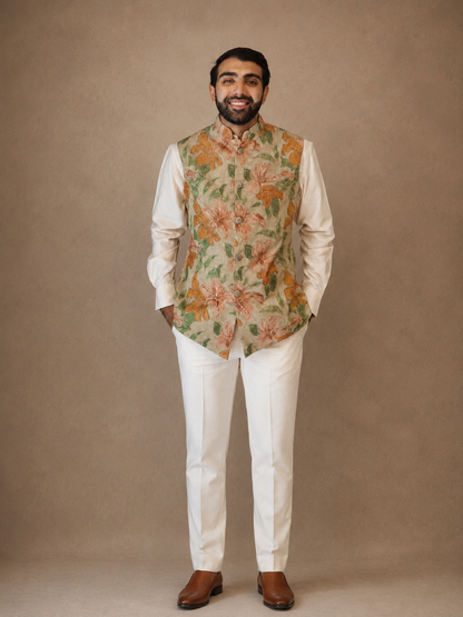 Velvet Green Waistcoat
