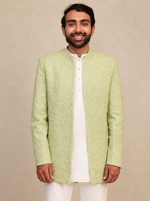 Sage Green Embroidered Jacket