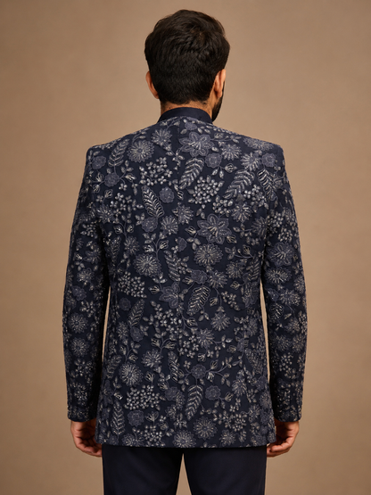 Blue Embroidered Jacket