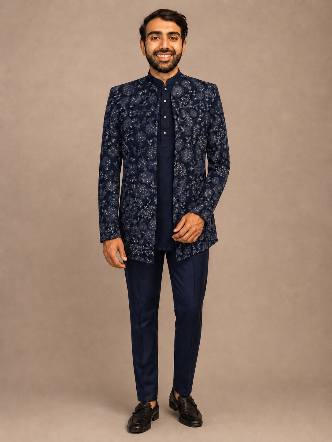 Blue Embroidered Jacket