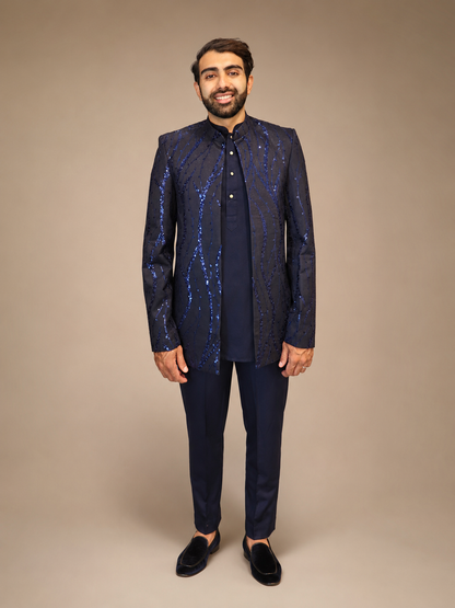 Blue Sequins Jacket