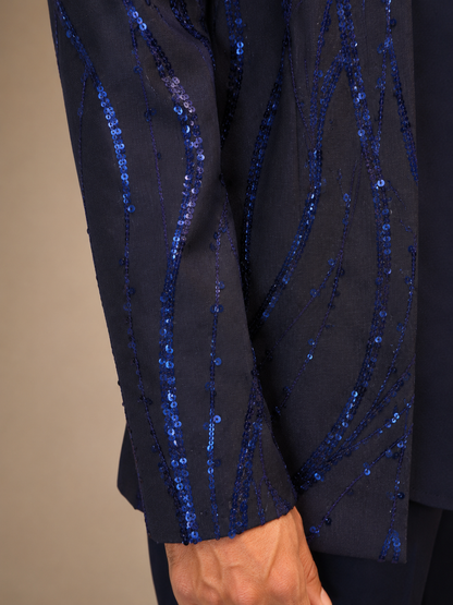 Blue Sequins Jacket