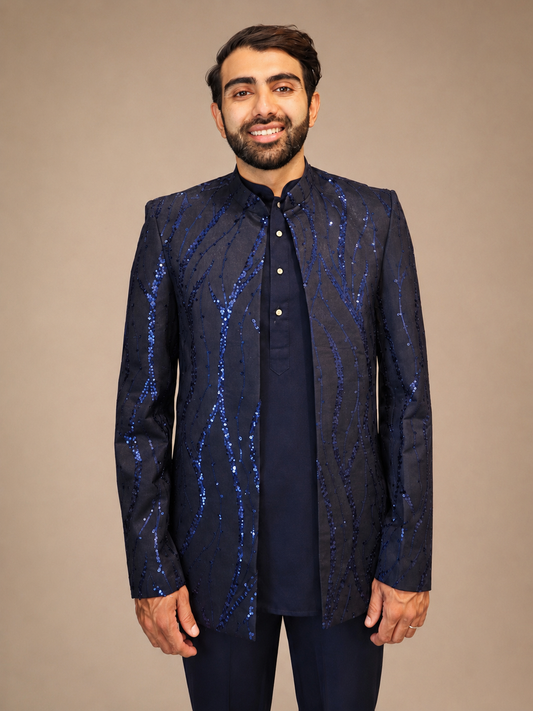 Blue Sequins Jacket