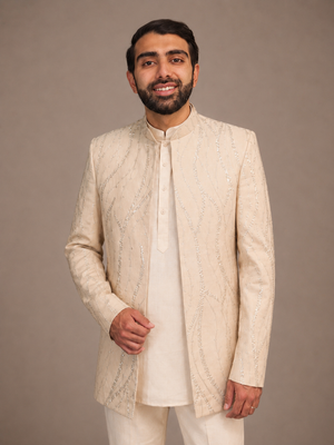 Ivory Sequins Jacket