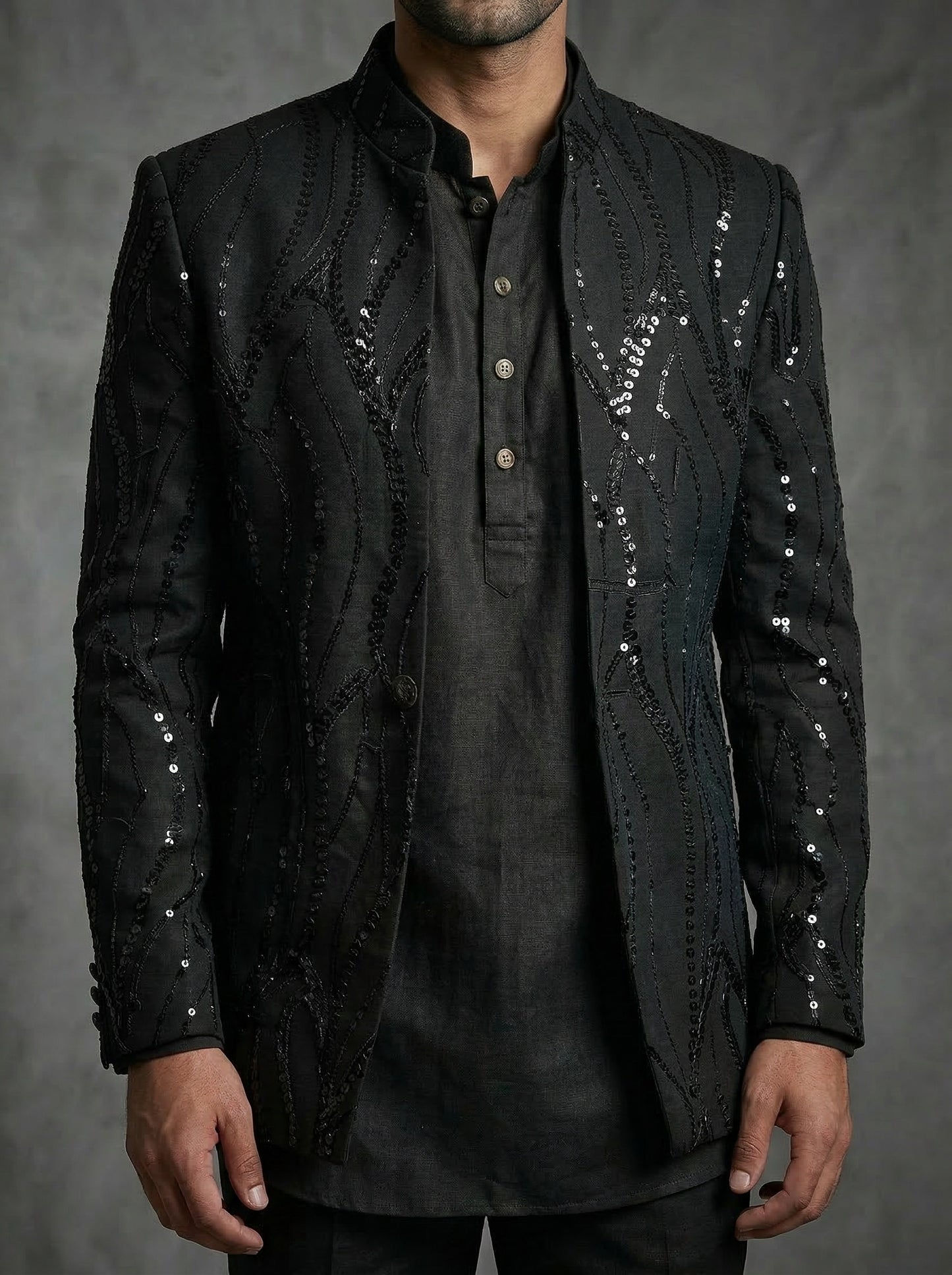 Black Sequins Jacket
