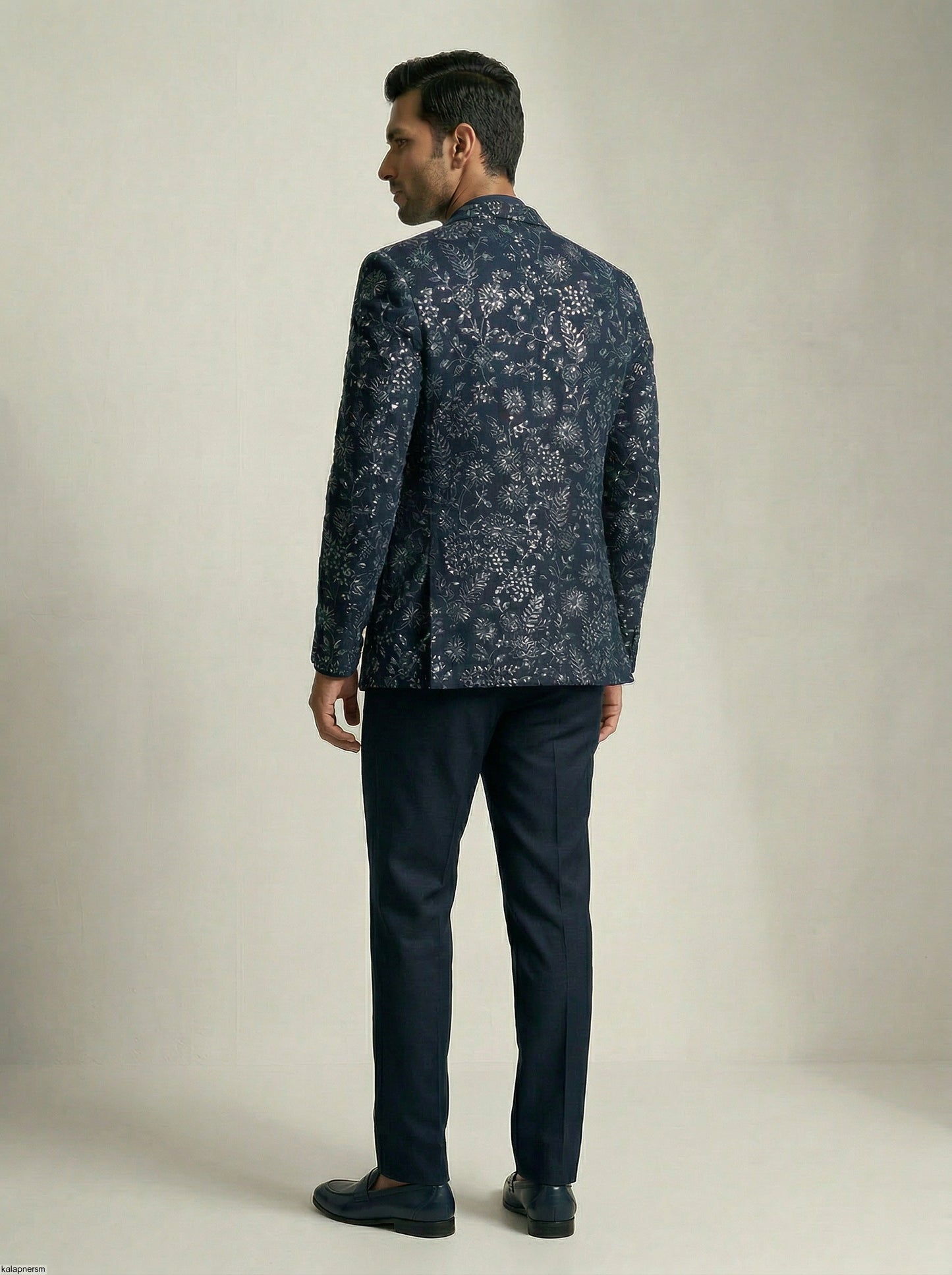 Blue Embroidered Jacket