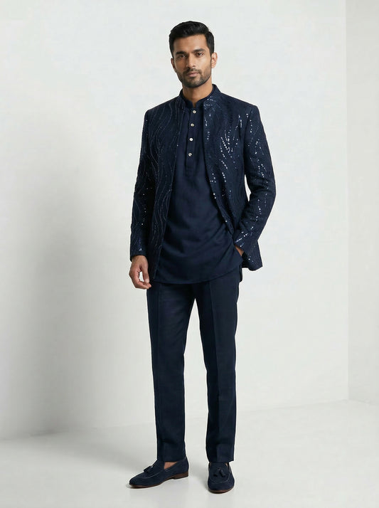 Blue Sequins Jacket