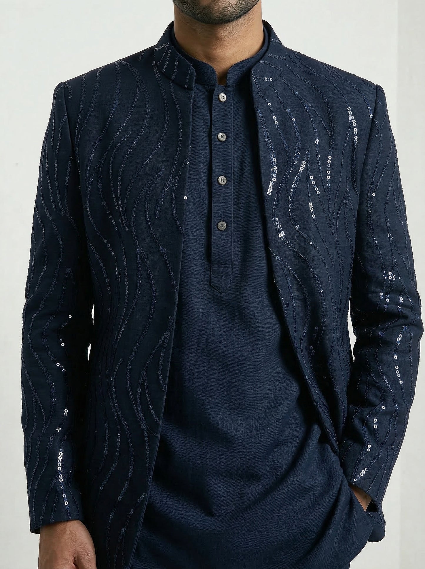 Blue Sequins Jacket