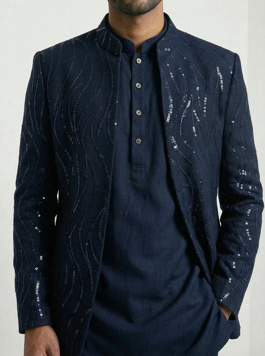 Blue Sequins Jacket