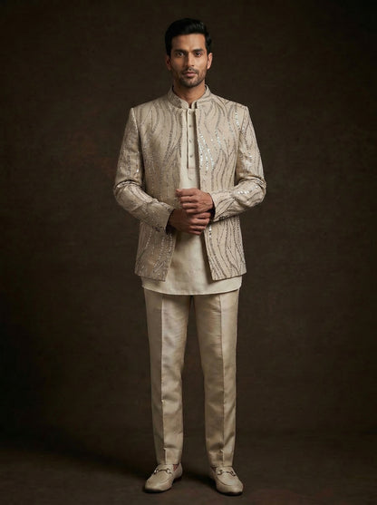 Ivory Sequins Jacket