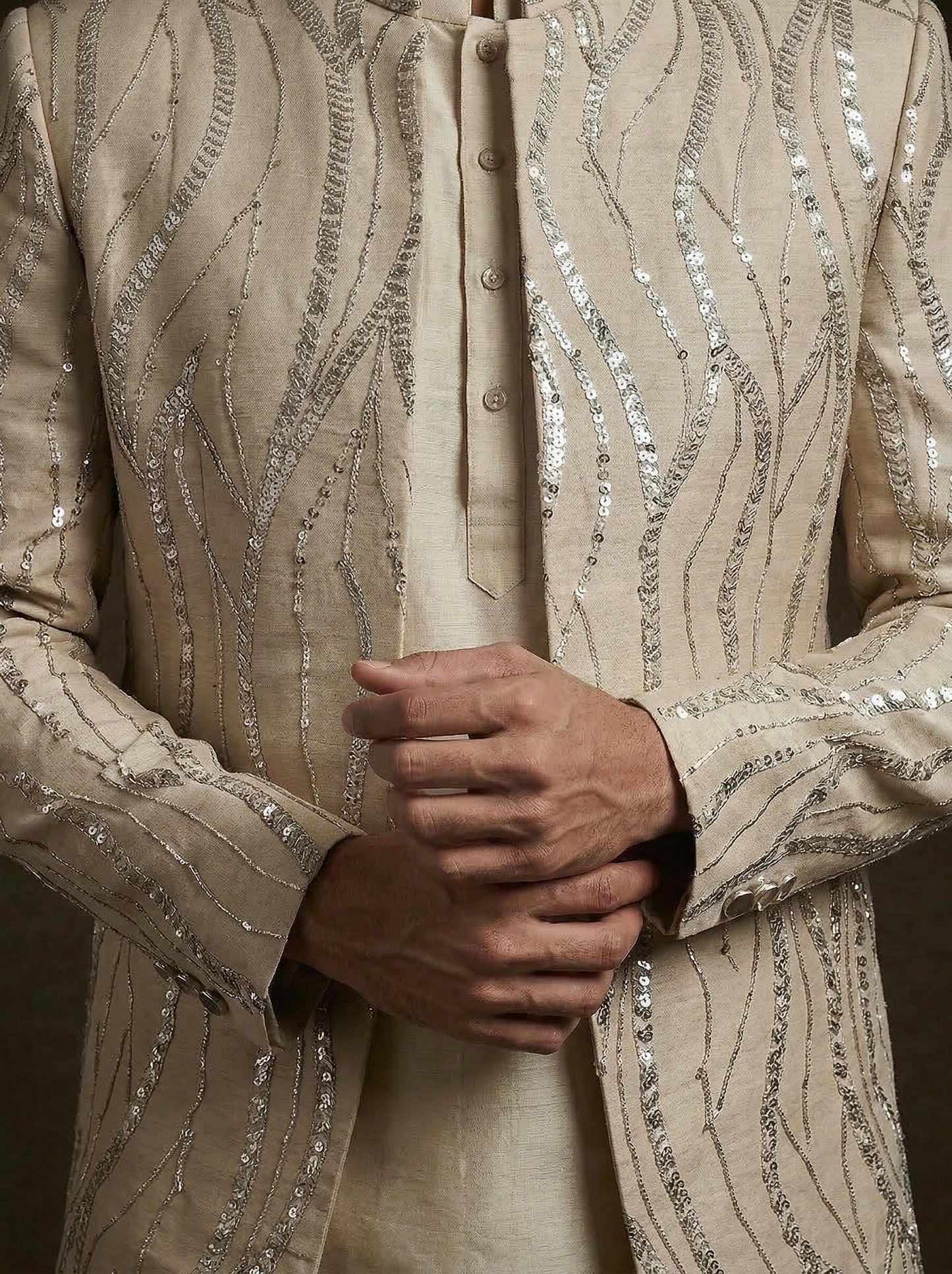 Ivory Sequins Jacket
