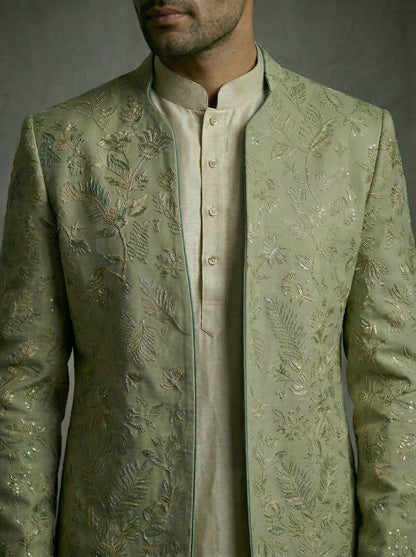 Sage Green Embroidered Jacket
