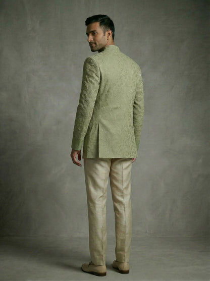 Sage Green Embroidered Jacket