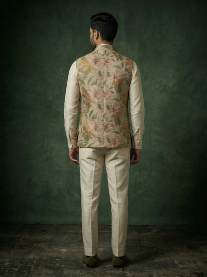 Velvet Green Waistcoat